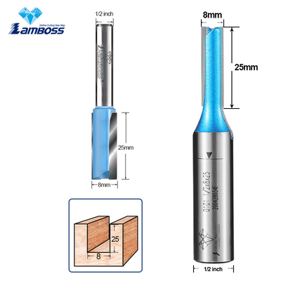comprar Lamboss 1/2'*8*25mm Pared recta para la carpintería Router recta cortadora de fresado online manufacture