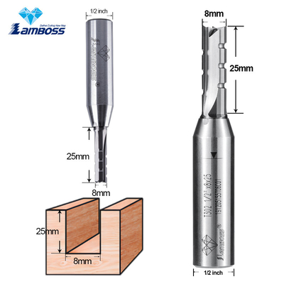 ODM Lamboss Tct Cuchillo divisor de triple filo Router Bit Trabajo de madera Fresa cortadora recta Bit