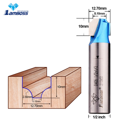 Cortador de fresado de fondo plano Lamboss Router de madera Bits de tallado Cortador de perforación Bit para madera